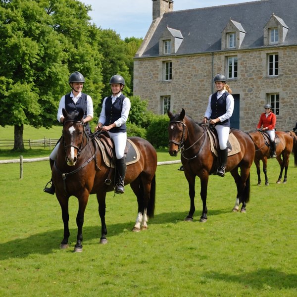 Quels gîtes en Bretagne proposent des cours de cuisine végétarienne et des promenades à cheval?